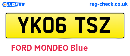 YK06TSZ are the vehicle registration plates.