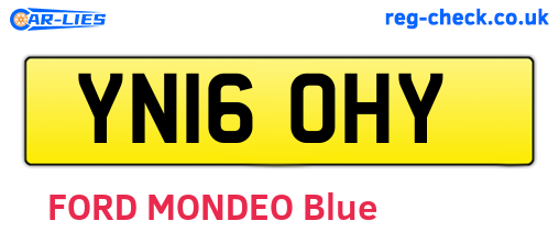 YN16OHY are the vehicle registration plates.