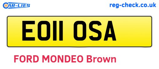 EO11OSA are the vehicle registration plates.