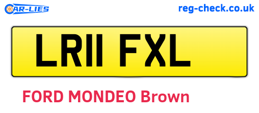 LR11FXL are the vehicle registration plates.