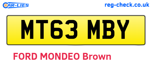 MT63MBY are the vehicle registration plates.