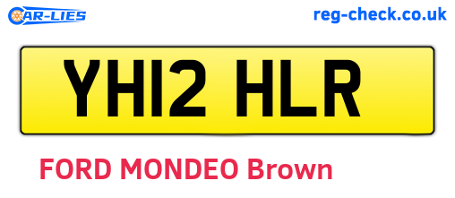 YH12HLR are the vehicle registration plates.