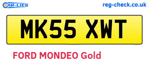 MK55XWT are the vehicle registration plates.
