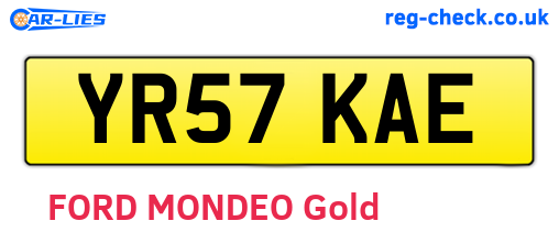 YR57KAE are the vehicle registration plates.