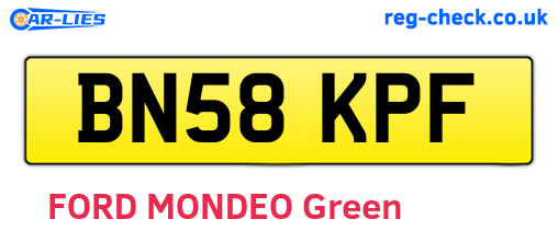 BN58KPF are the vehicle registration plates.