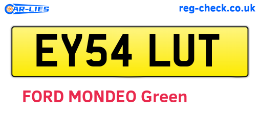 EY54LUT are the vehicle registration plates.