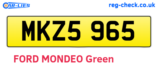 MKZ5965 are the vehicle registration plates.