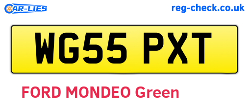 WG55PXT are the vehicle registration plates.