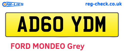 AD60YDM are the vehicle registration plates.