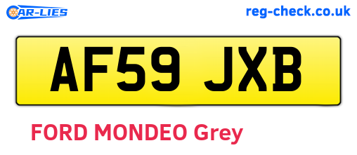 AF59JXB are the vehicle registration plates.