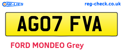 AG07FVA are the vehicle registration plates.