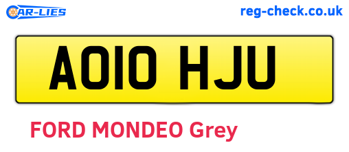 AO10HJU are the vehicle registration plates.