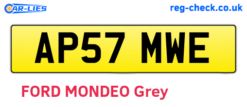 AP57MWE are the vehicle registration plates.