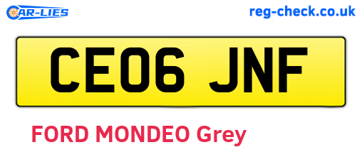 CE06JNF are the vehicle registration plates.