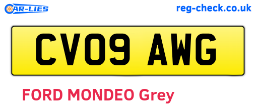 CV09AWG are the vehicle registration plates.