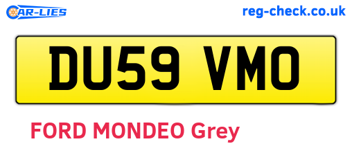 DU59VMO are the vehicle registration plates.