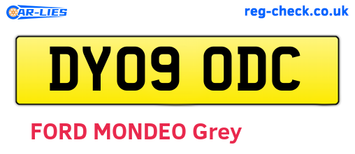 DY09ODC are the vehicle registration plates.