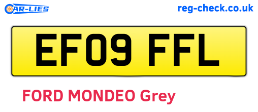 EF09FFL are the vehicle registration plates.