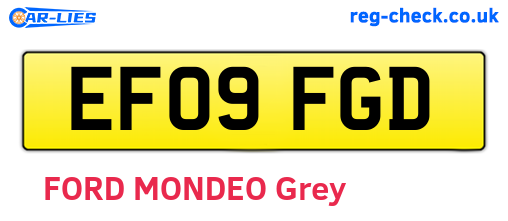 EF09FGD are the vehicle registration plates.