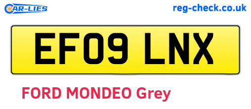 EF09LNX are the vehicle registration plates.