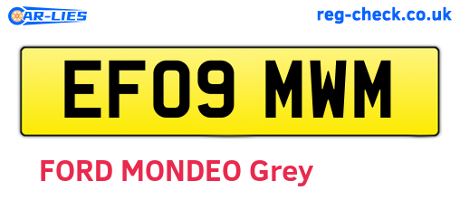 EF09MWM are the vehicle registration plates.