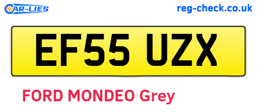 EF55UZX are the vehicle registration plates.