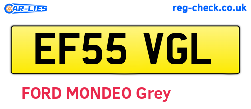 EF55VGL are the vehicle registration plates.
