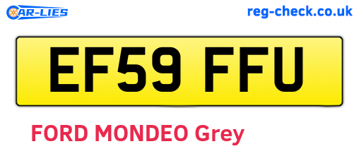 EF59FFU are the vehicle registration plates.