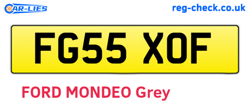 FG55XOF are the vehicle registration plates.