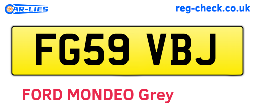 FG59VBJ are the vehicle registration plates.