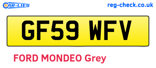 GF59WFV are the vehicle registration plates.