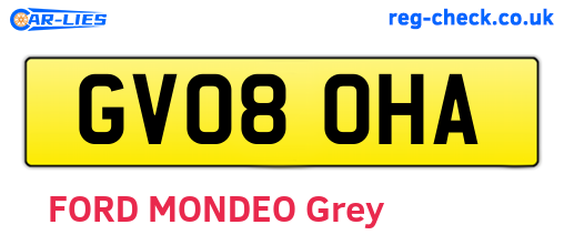 GV08OHA are the vehicle registration plates.