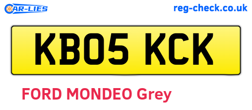 KB05KCK are the vehicle registration plates.