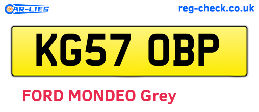 KG57OBP are the vehicle registration plates.