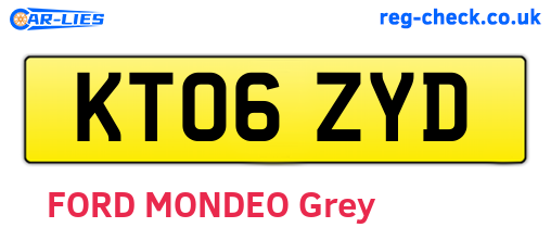KT06ZYD are the vehicle registration plates.