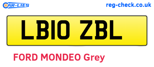 LB10ZBL are the vehicle registration plates.