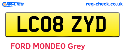 LC08ZYD are the vehicle registration plates.