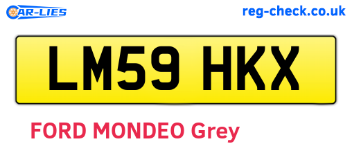 LM59HKX are the vehicle registration plates.