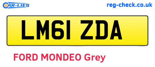LM61ZDA are the vehicle registration plates.