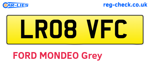 LR08VFC are the vehicle registration plates.