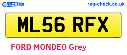 ML56RFX are the vehicle registration plates.