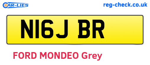 N16JBR are the vehicle registration plates.