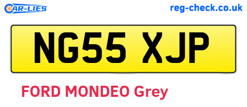 NG55XJP are the vehicle registration plates.