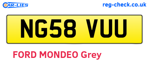 NG58VUU are the vehicle registration plates.