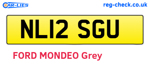 NL12SGU are the vehicle registration plates.