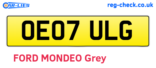 OE07ULG are the vehicle registration plates.