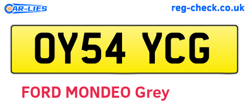 OY54YCG are the vehicle registration plates.