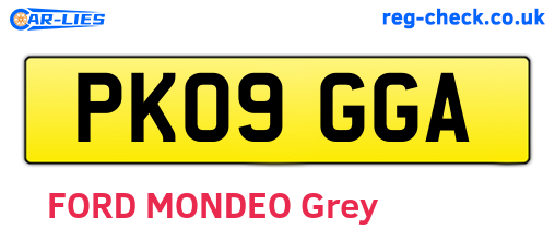 PK09GGA are the vehicle registration plates.