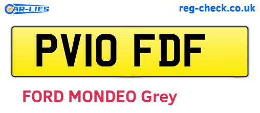 PV10FDF are the vehicle registration plates.