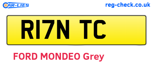 R17NTC are the vehicle registration plates.
